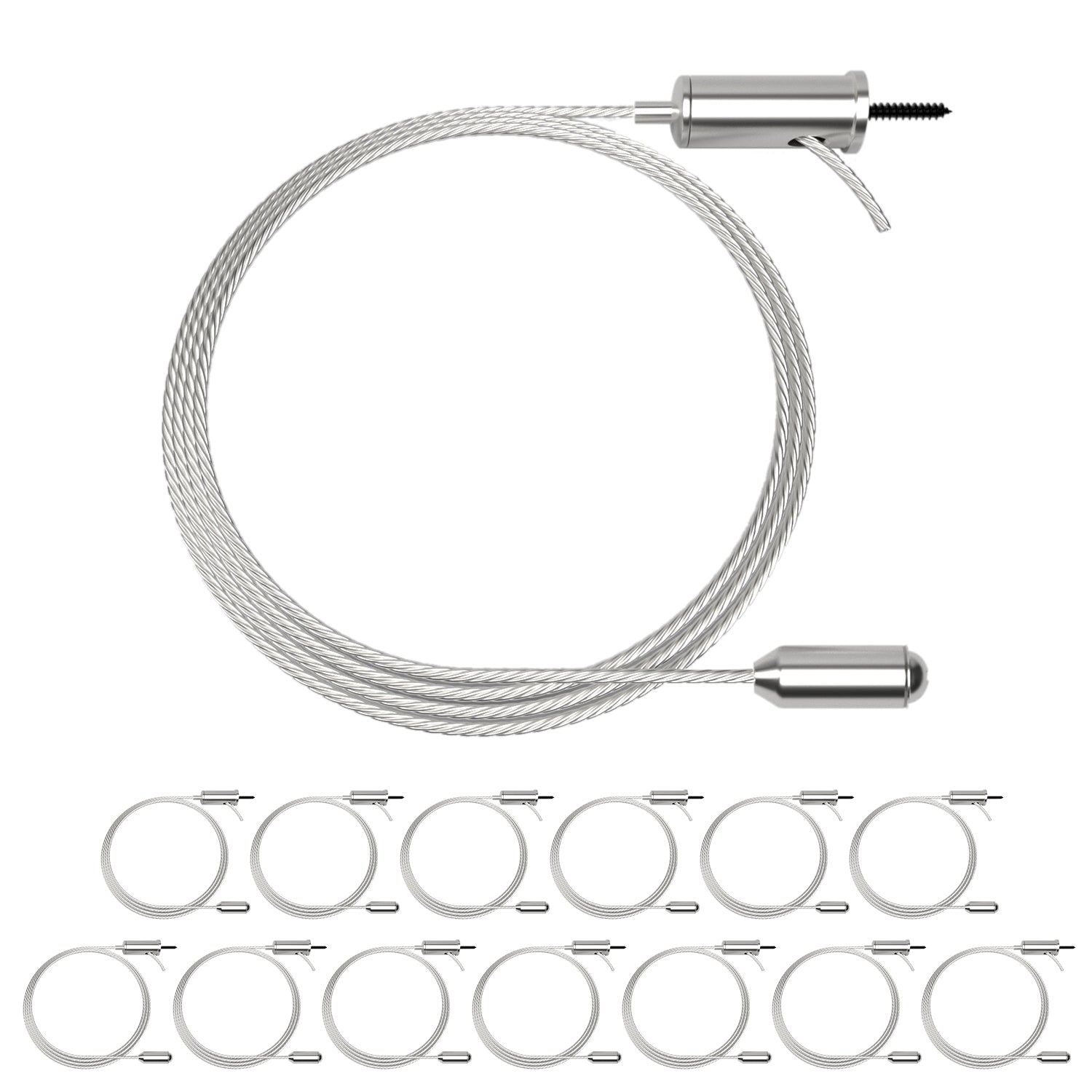 Litezone Hexagon Garage Light Hanging Cable Kit 3FT, Adjustable & Stainless Steel